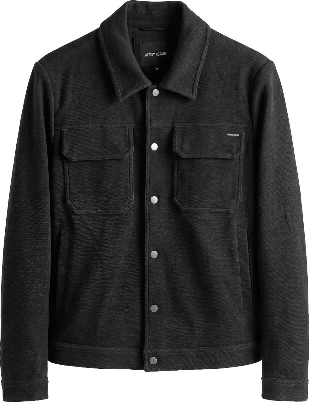 Antony Morato COAT ARGON SLIM FIT IN KNIT FABRIC STRETCH Zwart