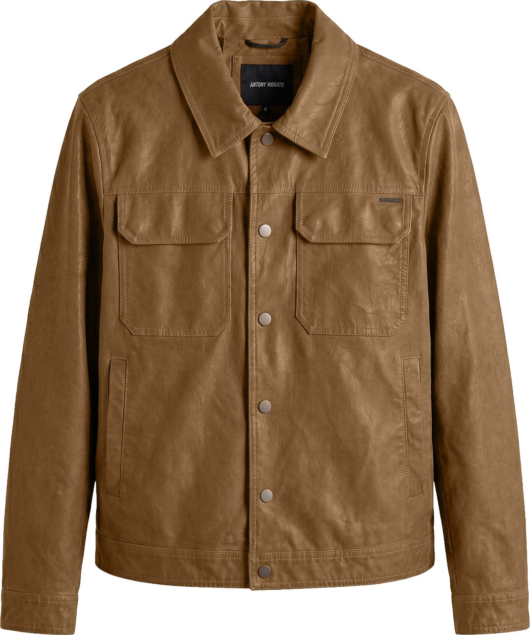 Antony Morato COAT JOY SLIM FIT IN FAUX LETHER Beige