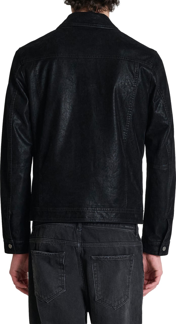 Antony Morato COAT JOY SLIM FIT IN FAUX LETHER Zwart