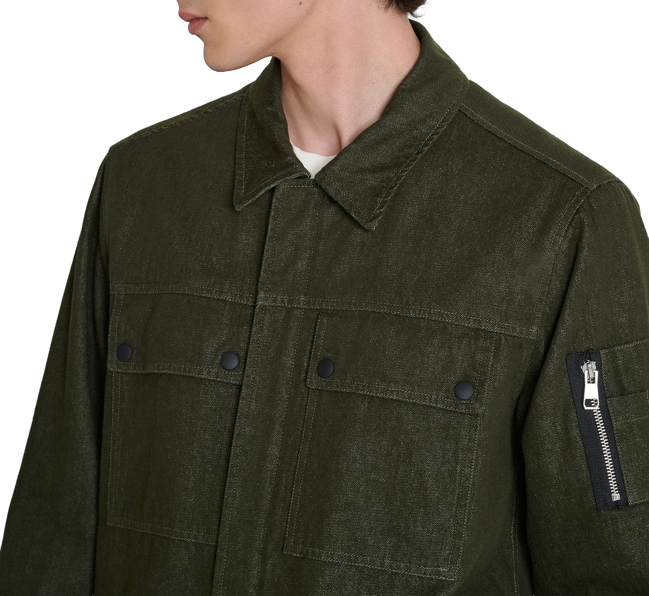Antony Morato COAT CALEB REGULAR FIT IN DENIM Groen
