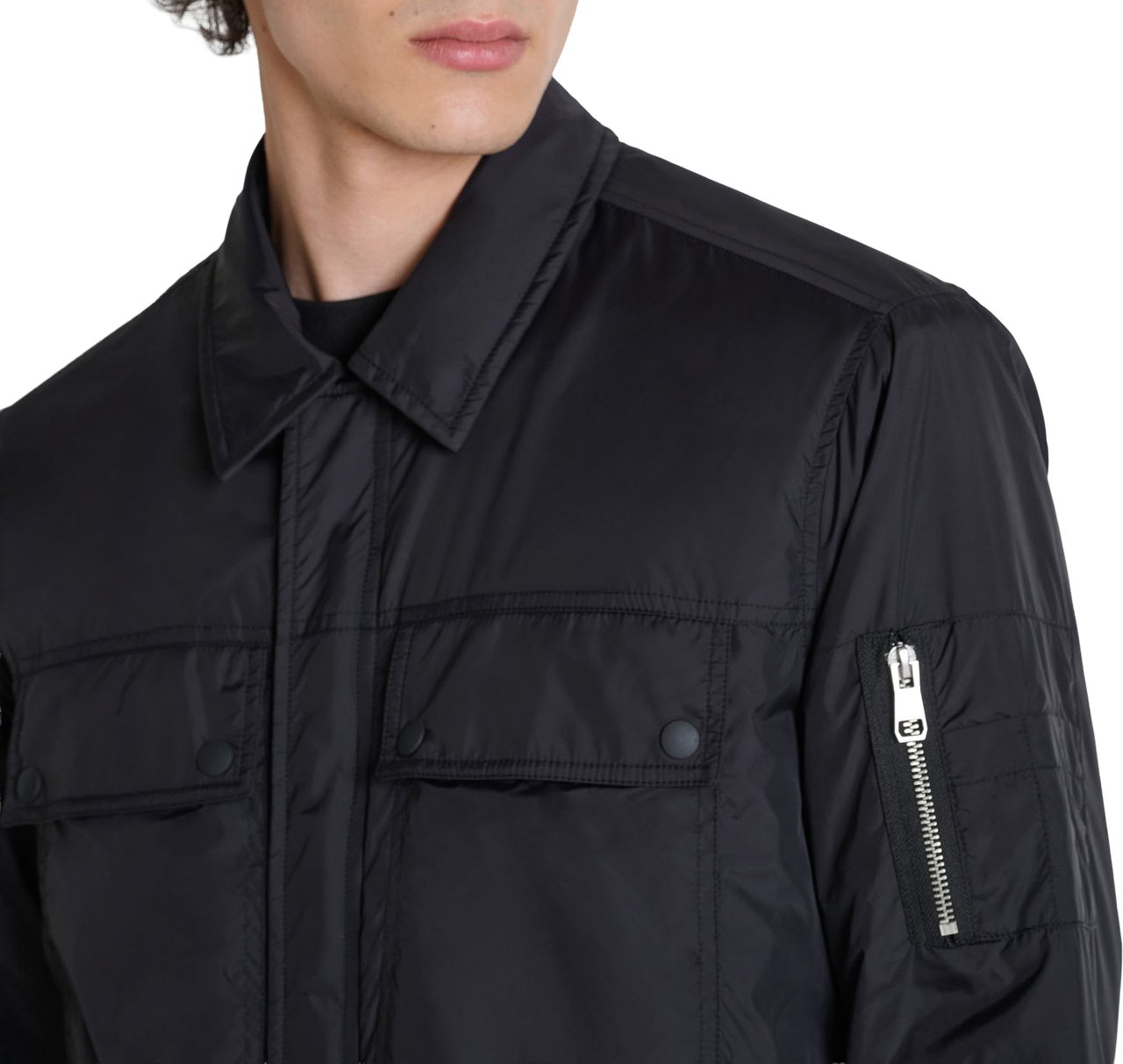 Antony Morato COAT CALEB REGULAR FIT IN CALENDERING NYLON FABRIC Zwart