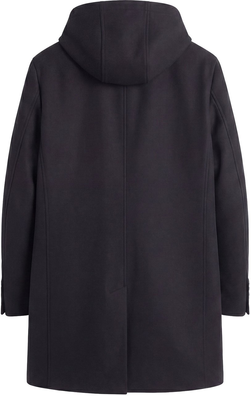 Antony Morato COAT SPENCER REGULAR FIT IN VISCOSE BLEND FABRIC TWILL AND HOOD IN STRETCH SCUBA VISCOSE BLEND Zwart