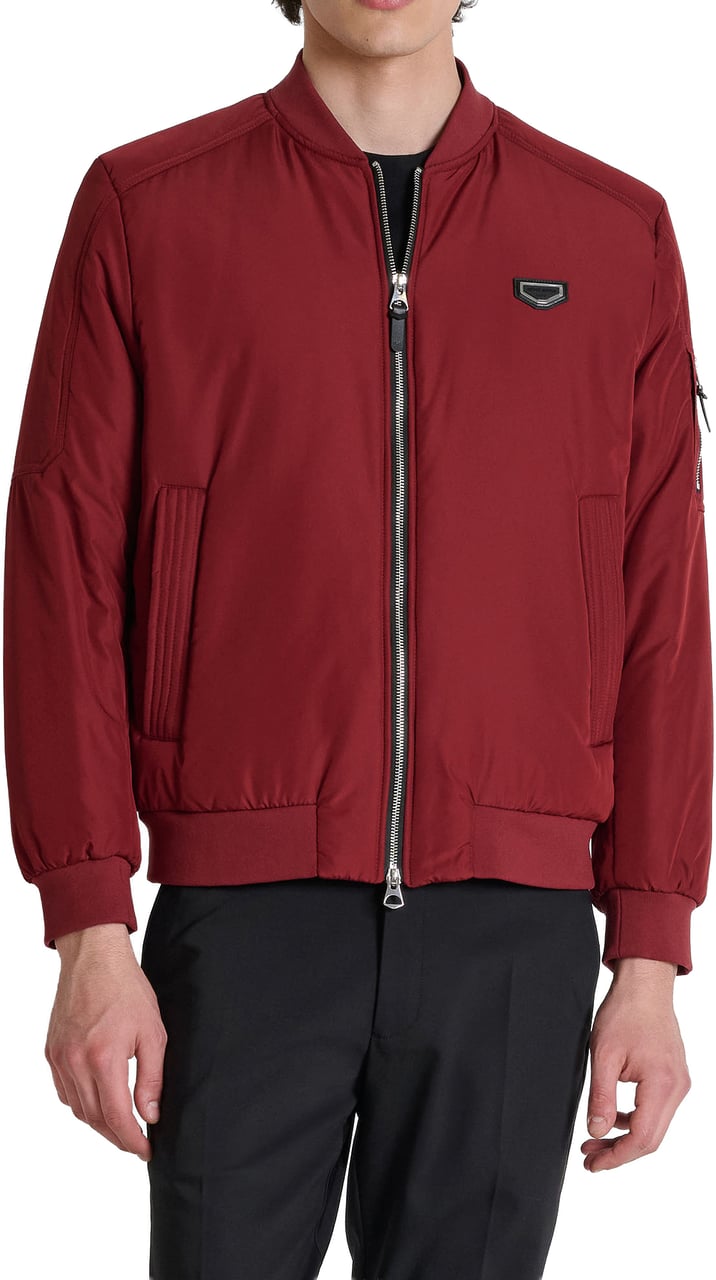 Antony Morato COAT REGULAR FIT  IN TECHNO FABRIC WITH ECOPADDING DUPONT SORONA WITH METAL LOGO PATCH Rood