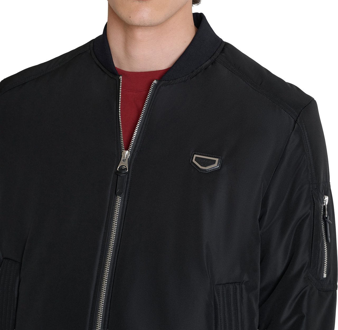 Antony Morato COAT REGULAR FIT  IN TECHNO FABRIC WITH ECOPADDING DUPONT SORONA WITH METAL LOGO PATCH Zwart