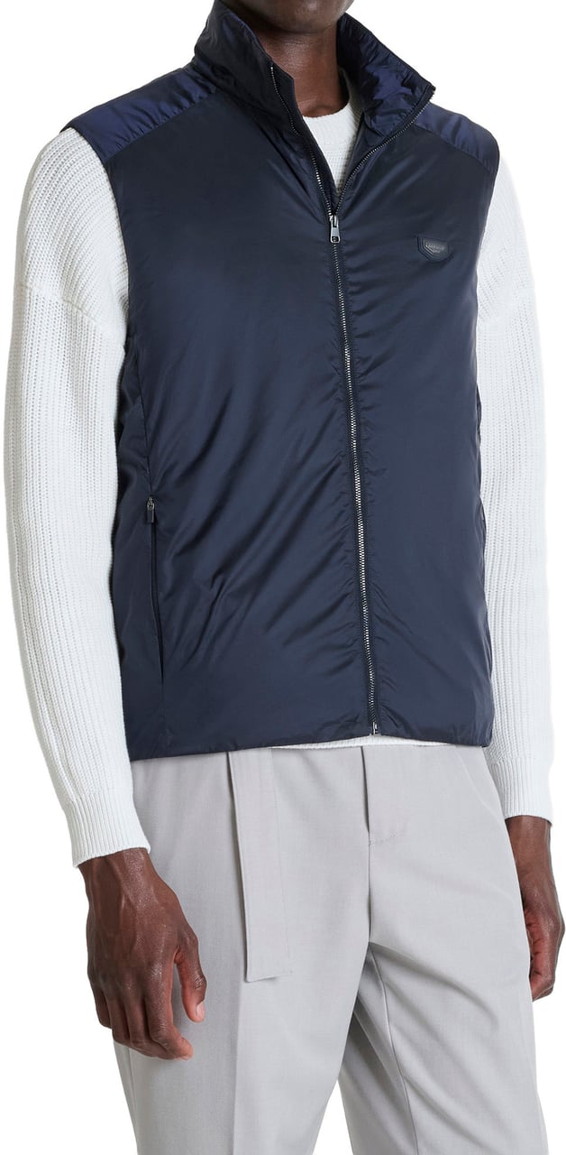 Antony Morato COAT SLIM FIT  IN NYLON SHIOZE FABRIC WITH ECOPADDING DUPONT SORONA Blauw