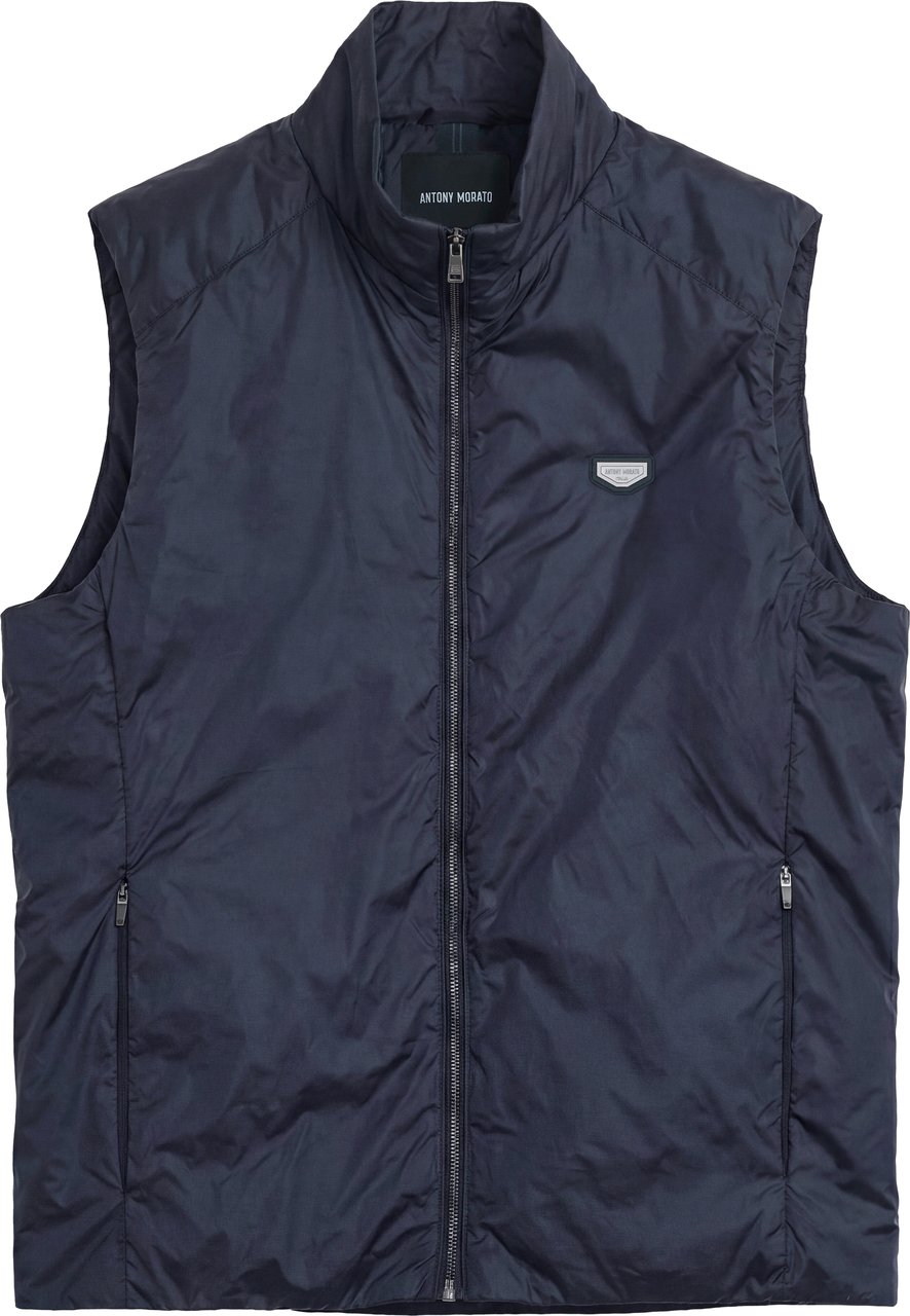 Antony Morato COAT SLIM FIT  IN NYLON SHIOZE FABRIC WITH ECOPADDING DUPONT SORONA Blauw