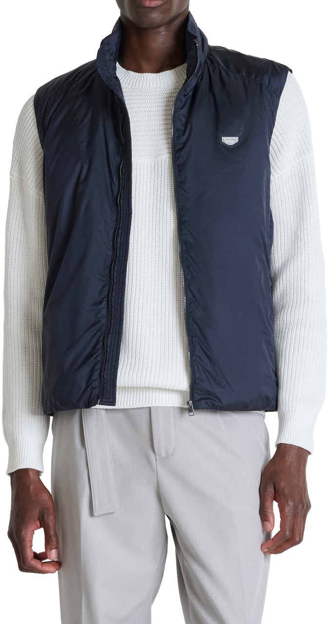 Antony Morato COAT SLIM FIT  IN NYLON SHIOZE FABRIC WITH ECOPADDING DUPONT SORONA Blauw