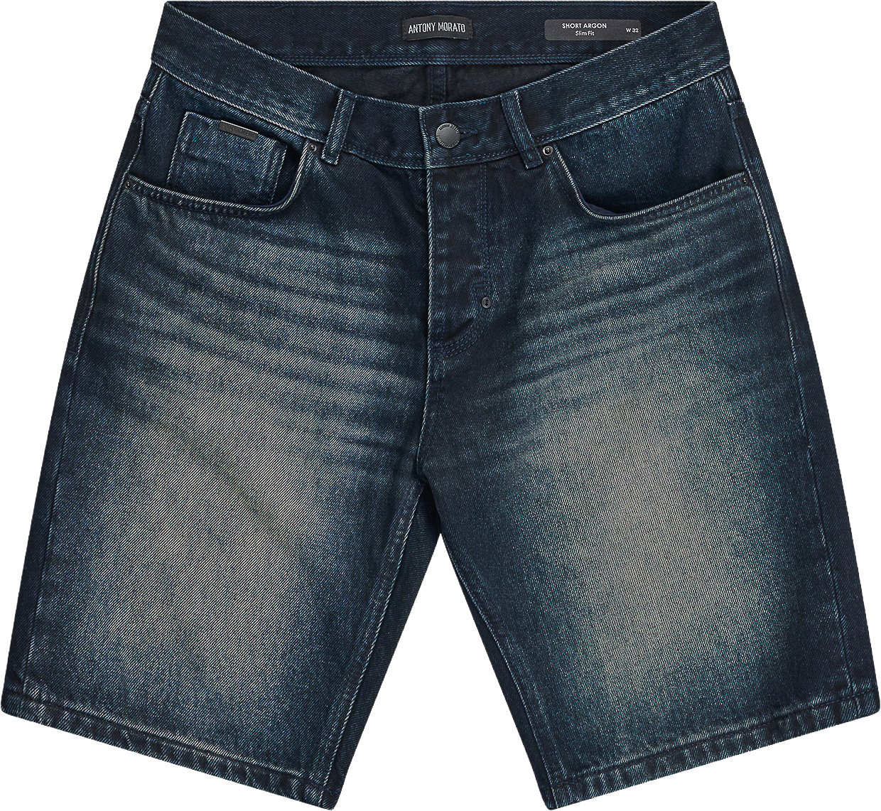Antony Morato DENIM SHORT ARGON SLIM FIT IN RIGID BLUE-BLACK DENIM Blauw