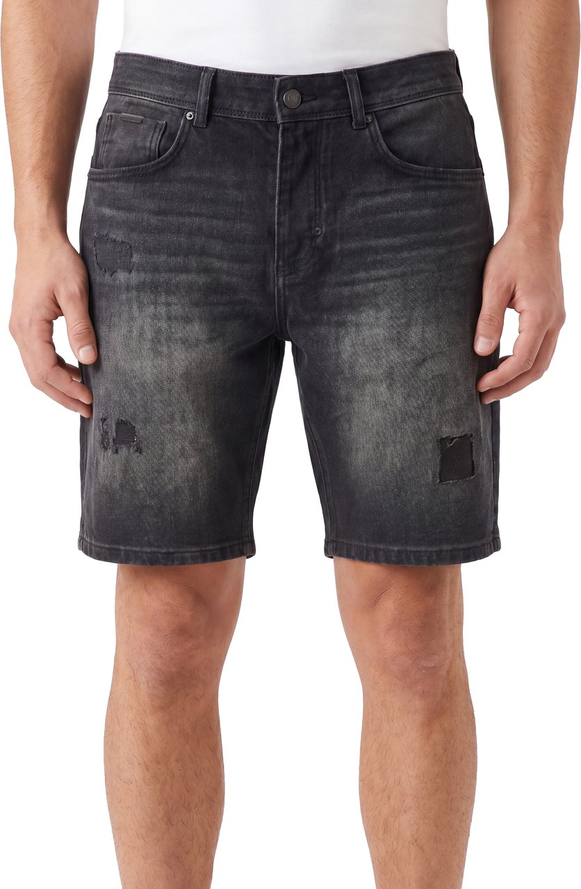 Antony Morato DENIM SHORT ARGON SLIM FIT IN RIGID BLACK-BLACK DENIM Zwart