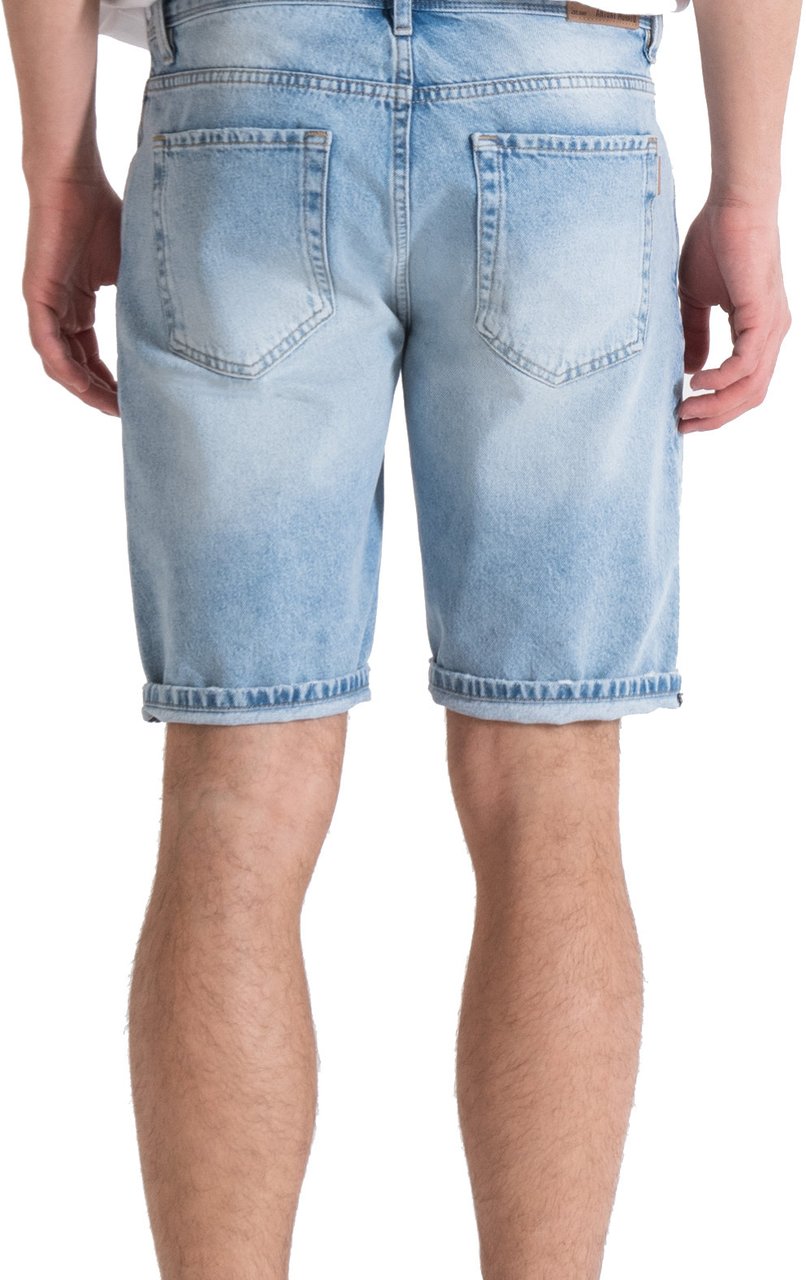Antony Morato ARGON SLIM FIT DENIM SHORTS IN BLUE RIGID DENIM Blauw