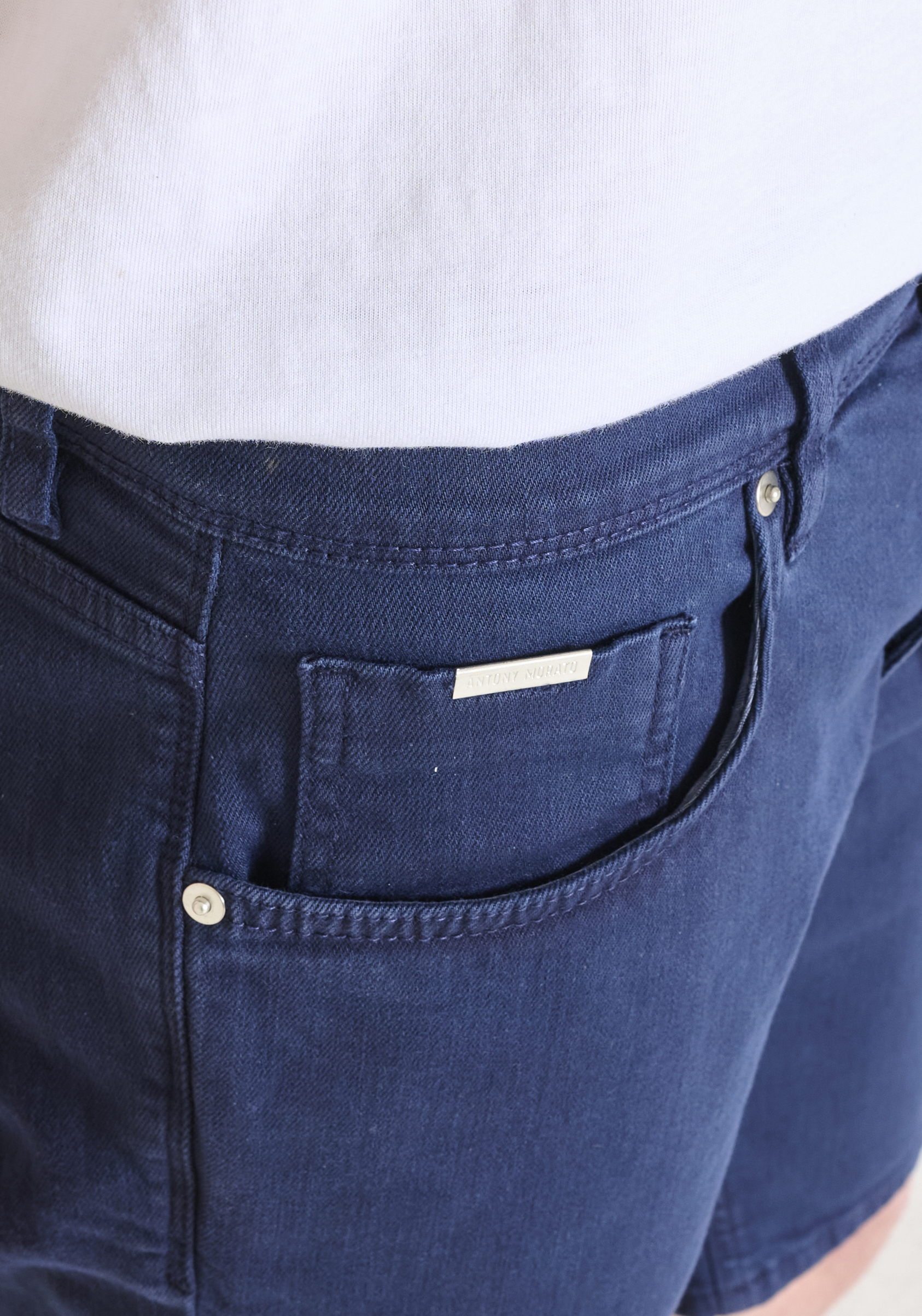 Antony Morato DENIM SHORT ARGON SLIM FIT IN COLOUR DENIM Blauw