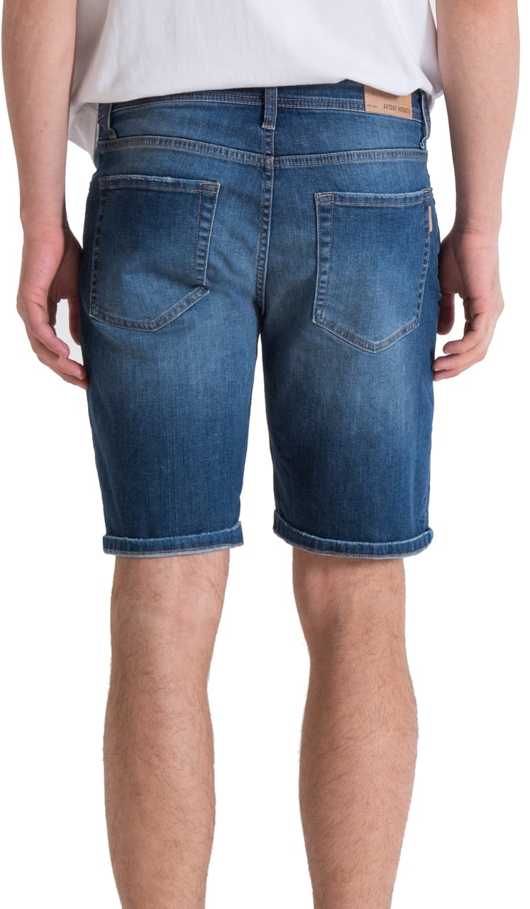 Antony Morato OZZY SKINNY FIT BLUE STRETCH DENIM SHORTS Blauw