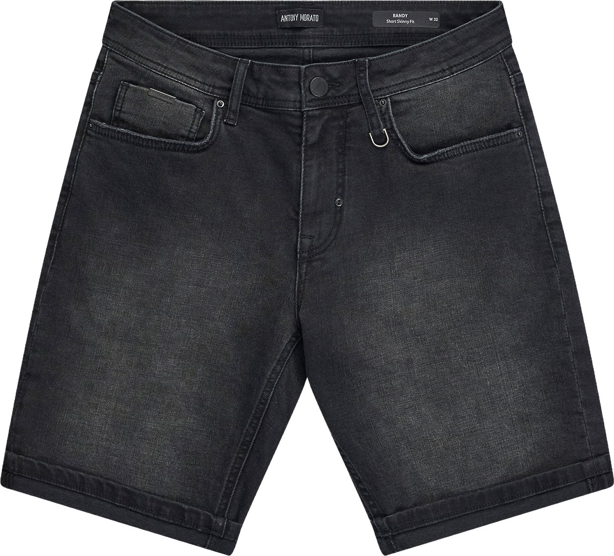 Antony Morato DENIM SHORT RANDY SKINNY FIT IN STRETCH BLACK BLACK DENIM Zwart