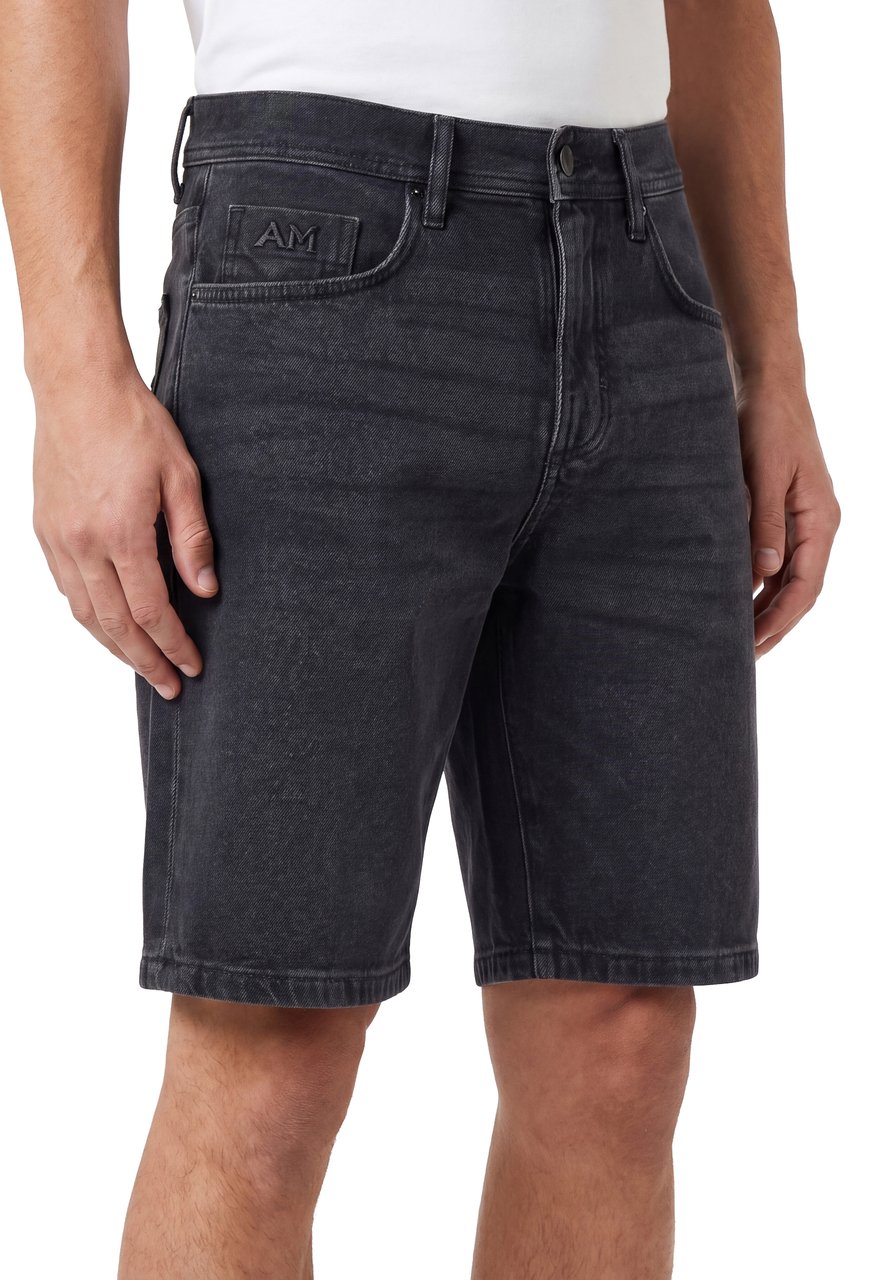 Antony Morato DENIM SHORT TOM REGULAR FIT IN RIGID BLACK-BLACK DENIM Zwart