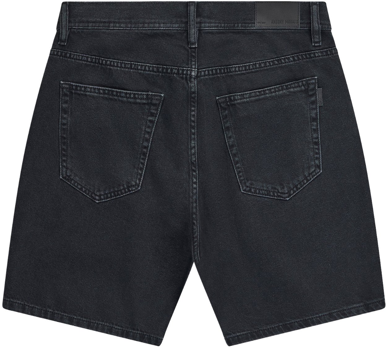 Antony Morato DENIM SHORT TOM REGULAR FIT IN RIGID BLACK-BLACK DENIM Zwart