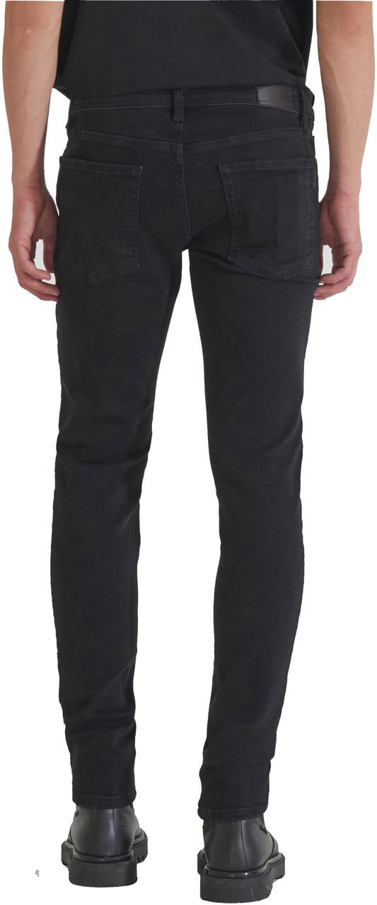 Antony Morato JEANS OZZY TAPERED FIT IN ICONIC BASIC BLACK BLACK DENIM Zwart