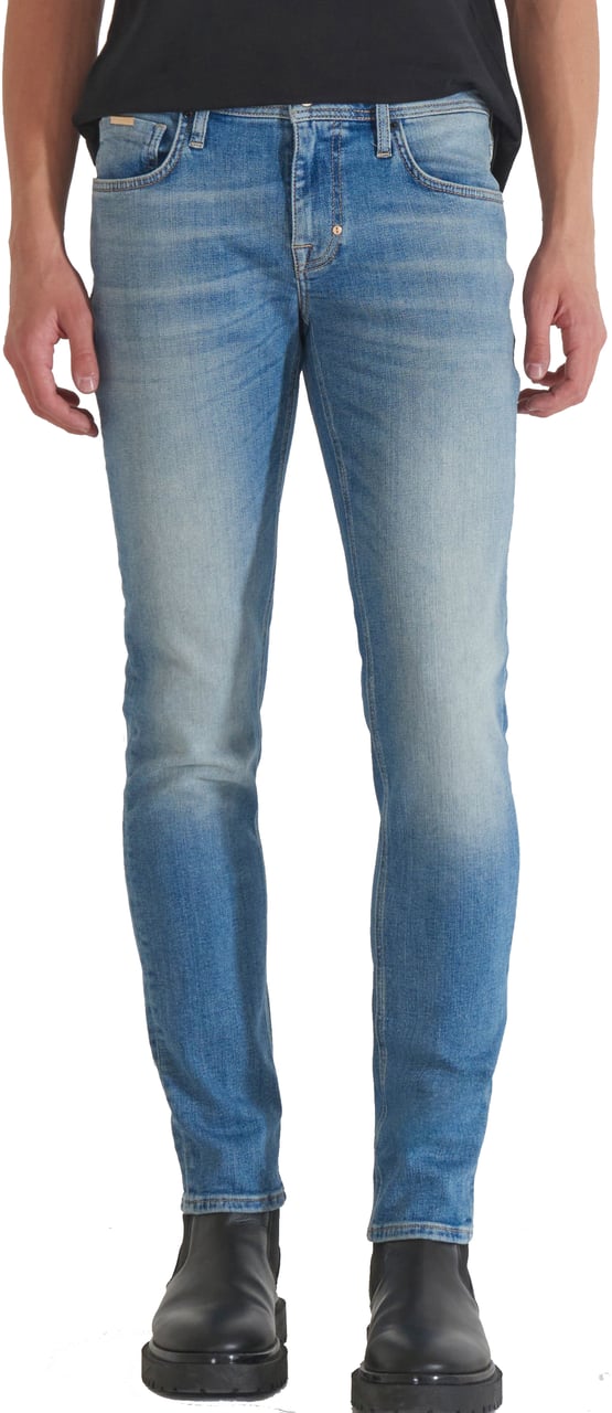 Antony Morato JEANS TAPERED OZZY IN BLUE DENIM VINTAGE GOLD LINE Blauw