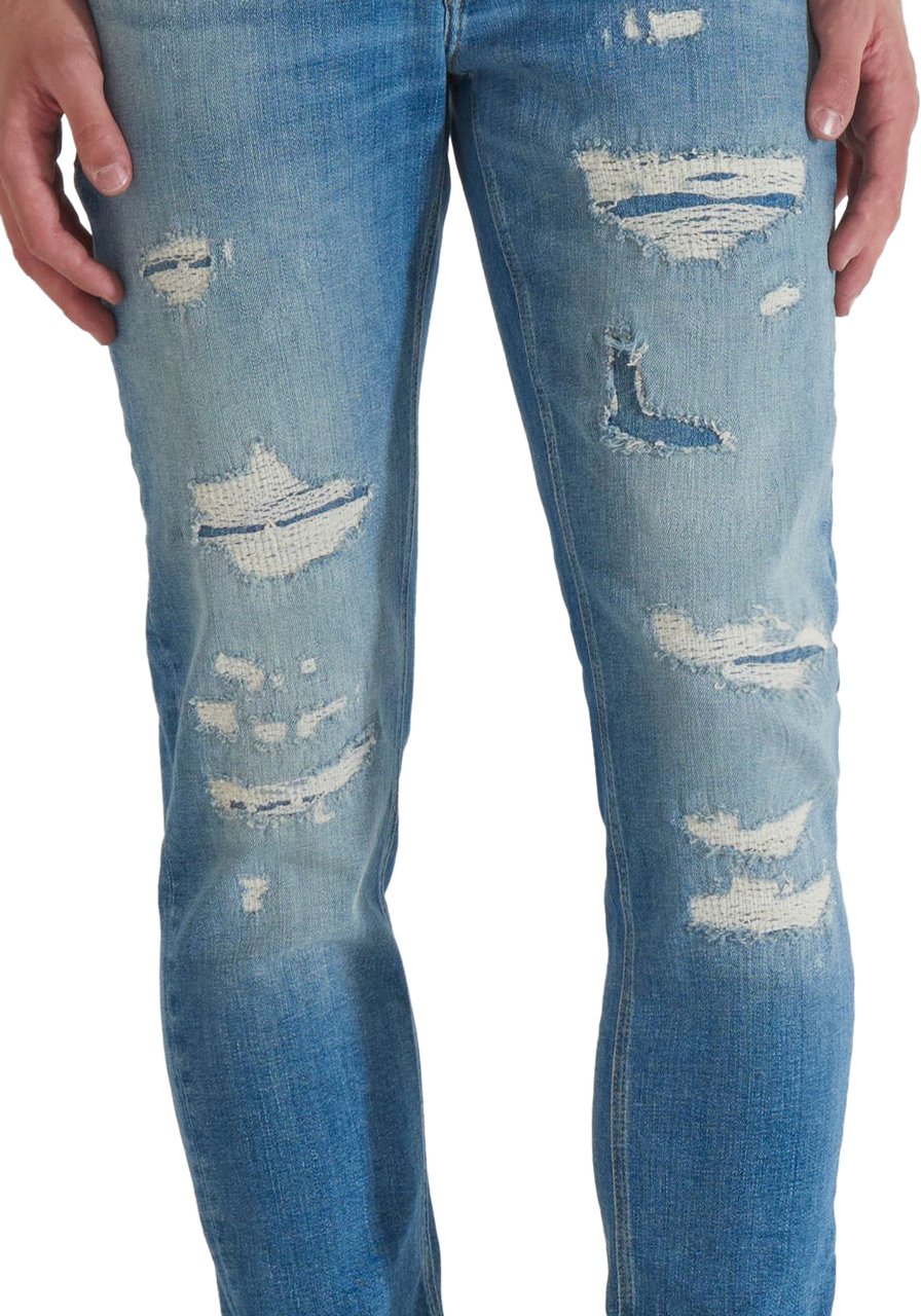 Antony Morato JEANS TAPERED OZZY IN BLUE DENIM VINTAGE GOLD LINE Blauw