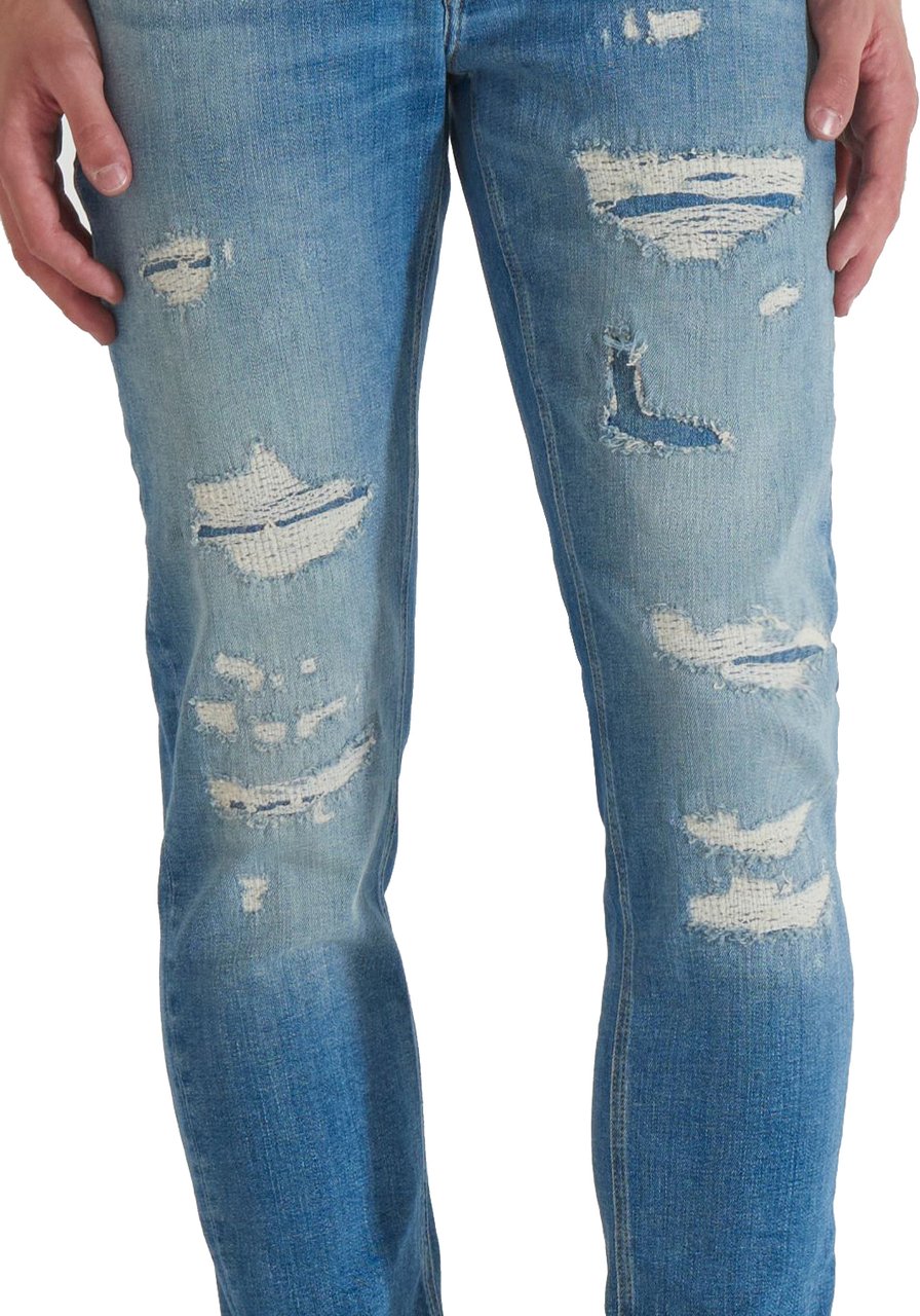 Antony Morato JEANS TAPERED OZZY IN BLUE DENIM VINTAGE GOLD LINE Blauw