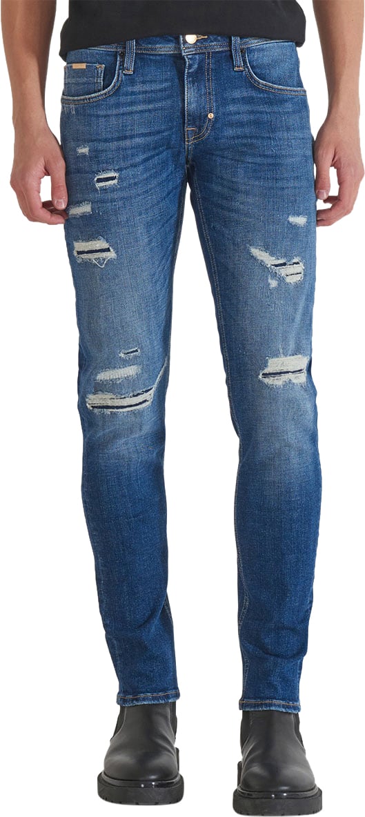 Antony Morato Antony Morato Ozzy Tapered Fit Vintage Gold Blauw