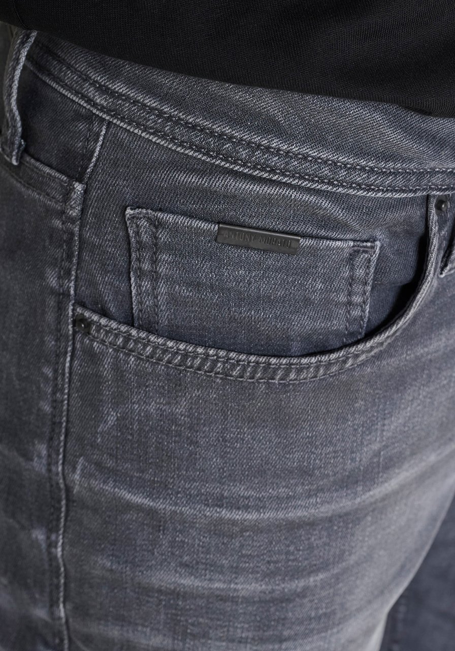 Antony Morato JEANS OZZY TAPERED FIT IN COATED GREY DENIM Grijs