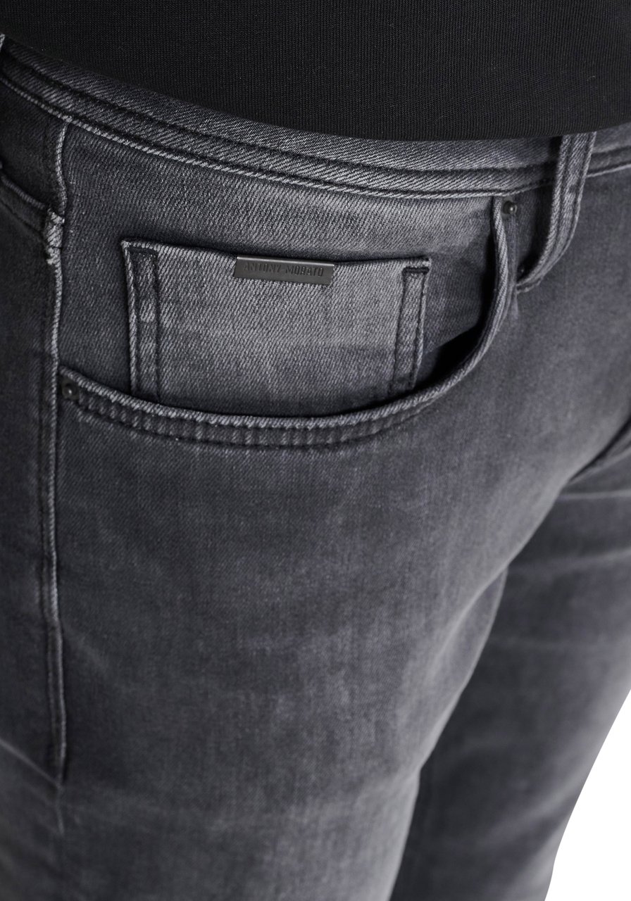 Antony Morato JEANS OZZY TAPERED FIT IN STRETCH BLACK BLACK DENIM AUTHENTIC LOOK Zwart