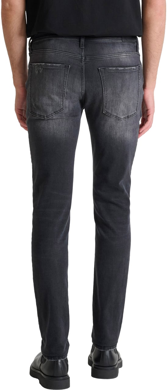 Antony Morato JEANS OZZY TAPERED FIT IN STRETCH BLACK BLACK DENIM AUTHENTIC LOOK Zwart