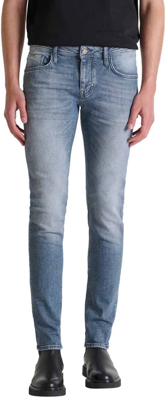 Antony Morato JEANS OZZY TAPERED FIT IN STRETCH BLUE DENIM AUTHENTIC LOOK Blauw