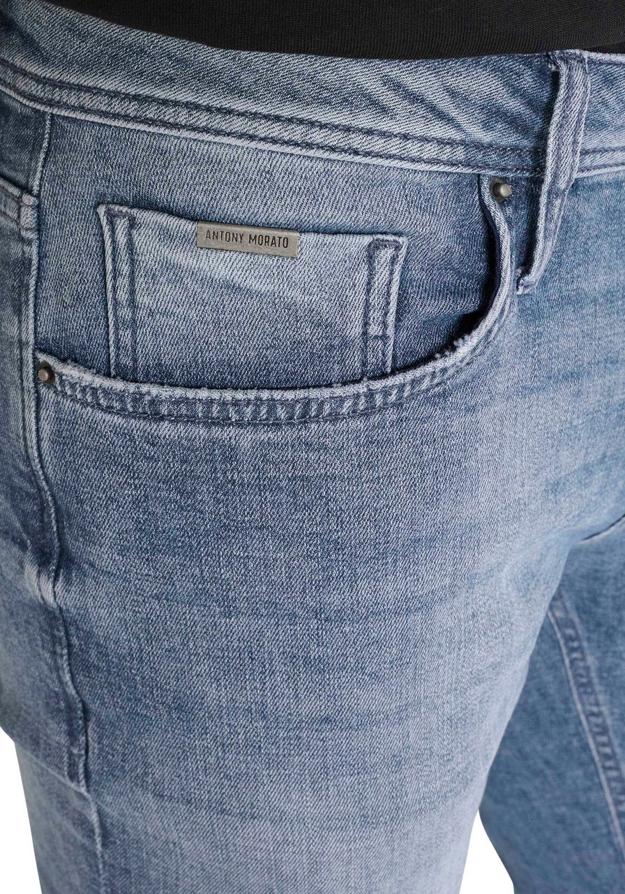 Antony Morato JEANS OZZY TAPERED FIT IN STRETCH BLUE DENIM AUTHENTIC LOOK Blauw