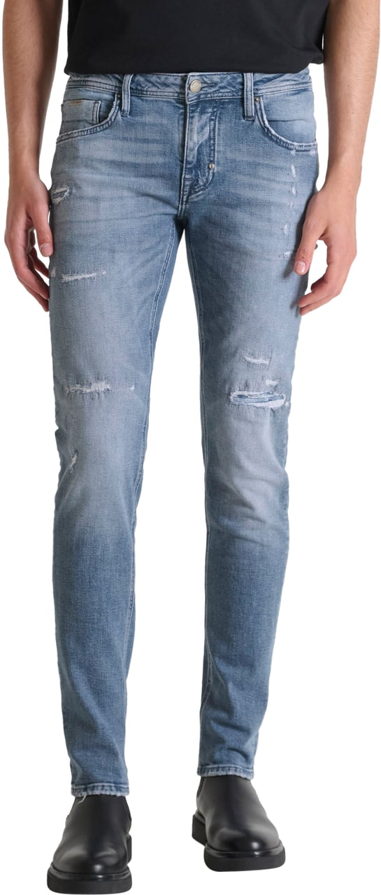 Antony Morato JEANS OZZY TAPERED FIT IN STRETCH BLUE DENIM AUTHENTIC LOOK Blauw