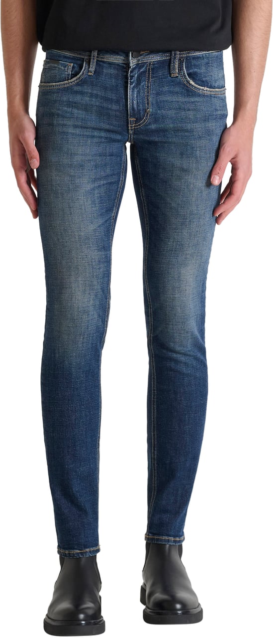 Antony Morato JEANS OZZY TAPERED FIT IN STRETCH BLUE DENIM AUTHENTIC LOOK Blauw