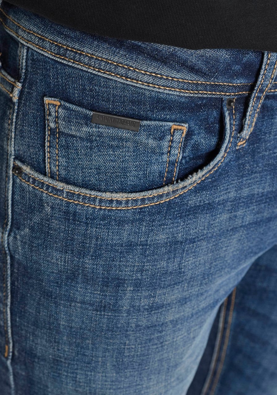 Antony Morato JEANS OZZY TAPERED FIT IN STRETCH BLUE DENIM AUTHENTIC LOOK Blauw