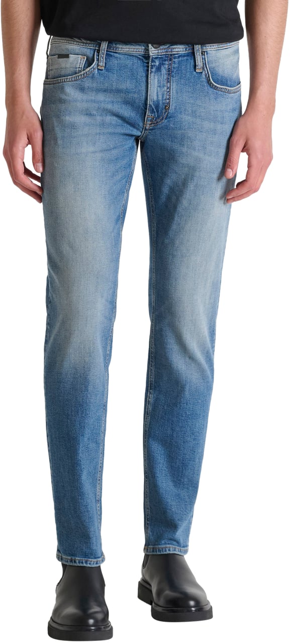 Antony Morato JEANS OZZY TAPERED FIT IN STRETCH BLUE DENIM AUTHENTIC LOOK Blauw