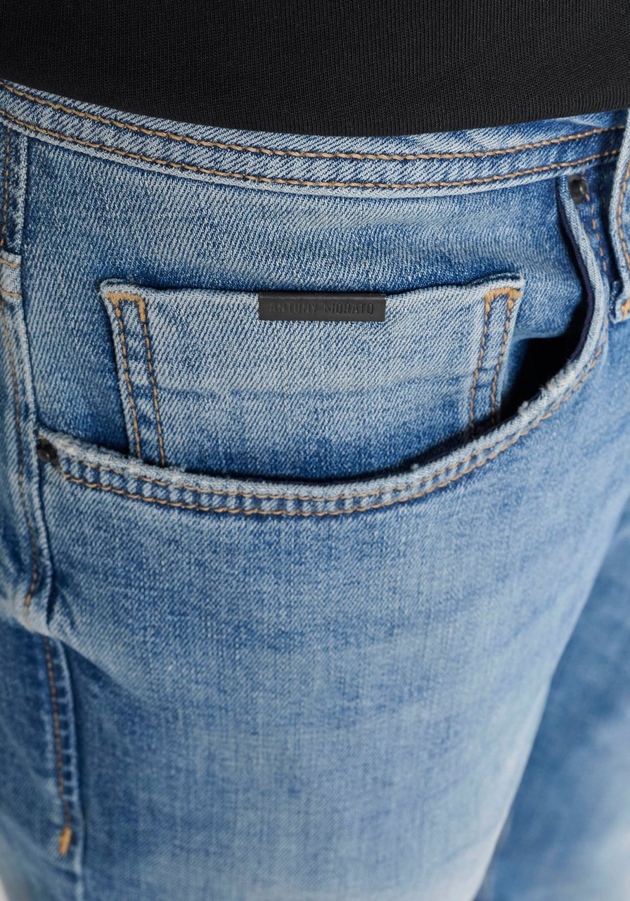Antony Morato JEANS OZZY TAPERED FIT IN STRETCH BLUE DENIM AUTHENTIC LOOK Blauw