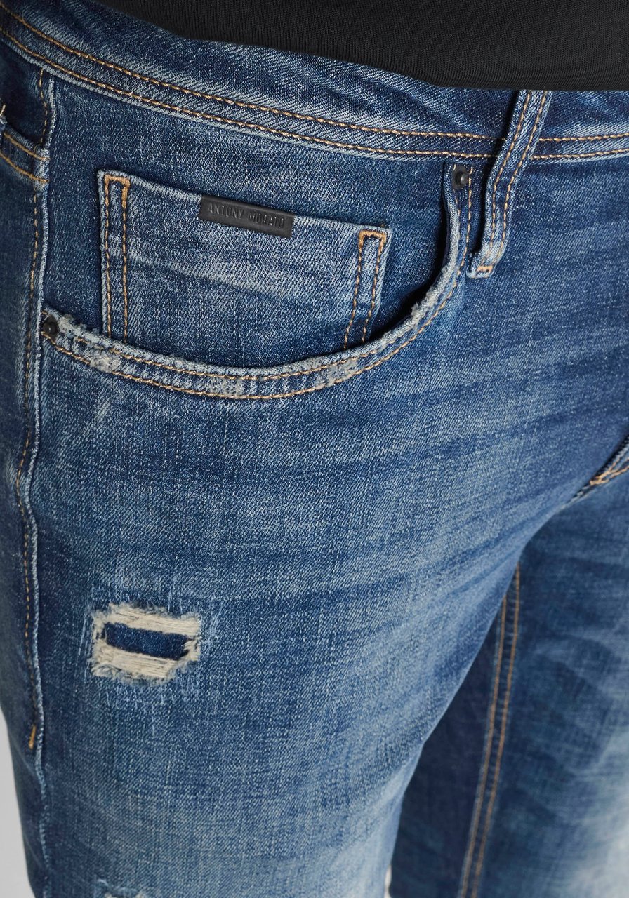Antony Morato JEANS OZZY TAPERED FIT IN STRETCH BLUE DENIM AUTHENTIC LOOK Blauw