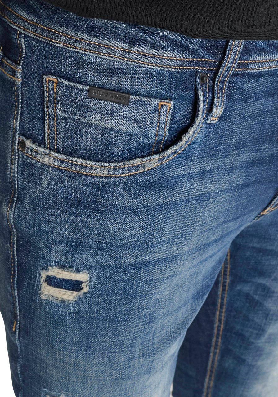 Antony Morato JEANS OZZY TAPERED FIT IN STRETCH BLUE DENIM AUTHENTIC LOOK Blauw