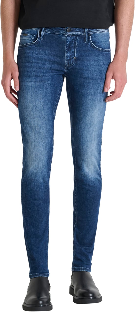 Antony Morato JEANS OZZY TAPERED FIT IN BLUE POWER STRETCH DENIM Blauw