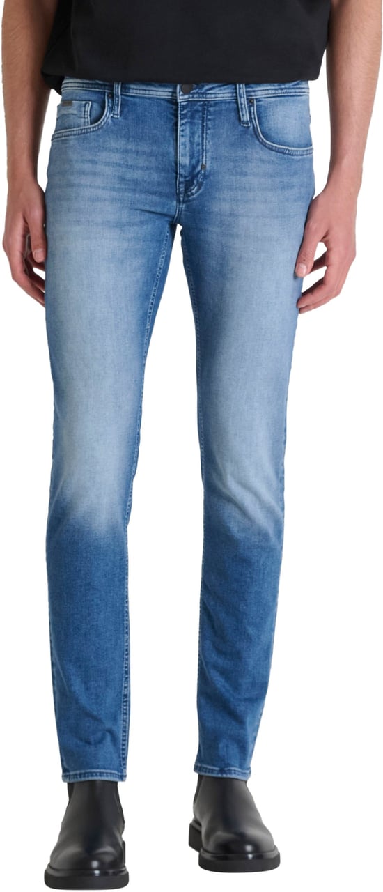 Antony Morato JEANS OZZY TAPERED FIT IN BLUE POWER STRETCH DENIM Blauw