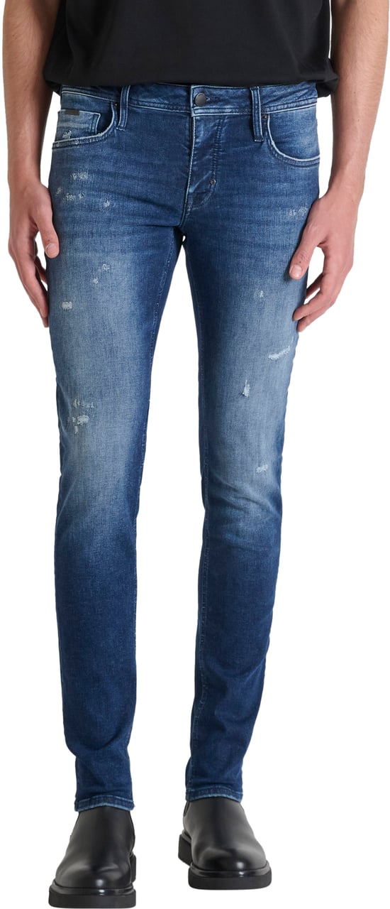 Antony Morato JEANS OZZY TAPERED FIT IN BLUE POWER STRETCH DENIM Blauw