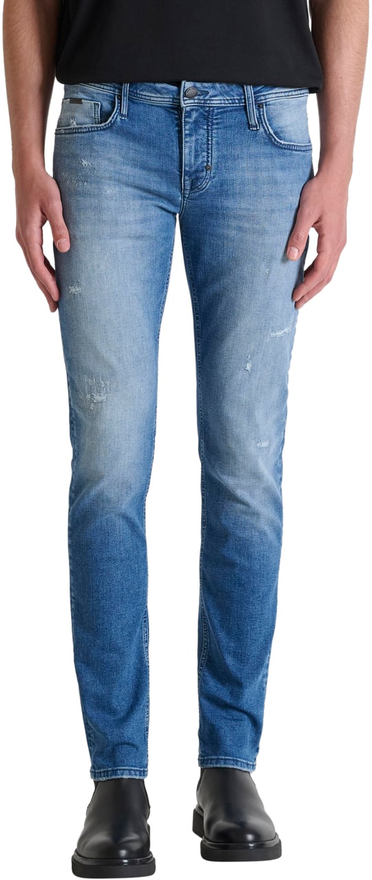 Antony Morato JEANS OZZY TAPERED FIT IN BLUE POWER STRETCH DENIM Blauw