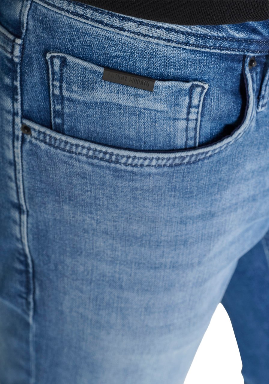 Antony Morato JEANS OZZY TAPERED FIT IN TITAN BLUE ICONIC DENIM Blauw