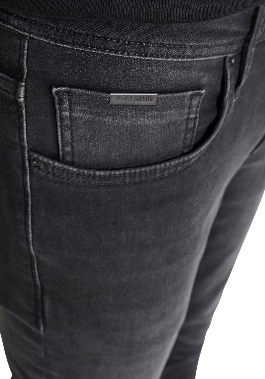 Antony Morato JEANS OZZY TAPERED FIT IN BLACK DENIM Zwart