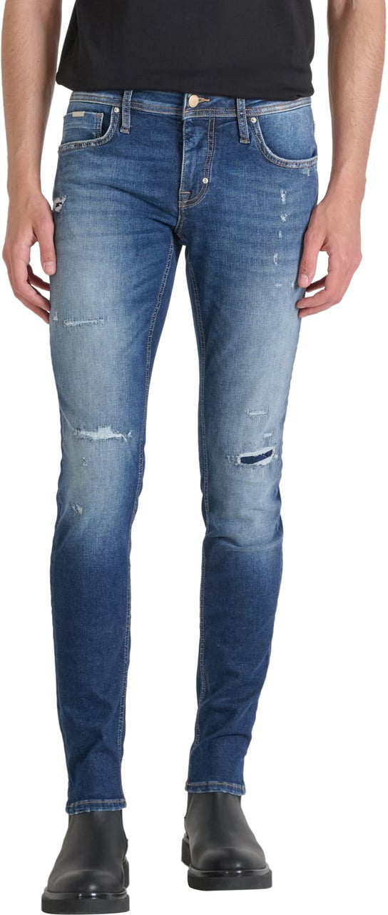 Antony Morato JEANS OZZY TAPERED FIT IN AUTHENTIC STRETCH BLUE DENIM Blauw