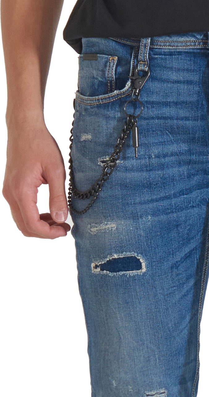 Antony Morato JEANS IGGY TAPERED FIT IN BLUE DENIM Blauw