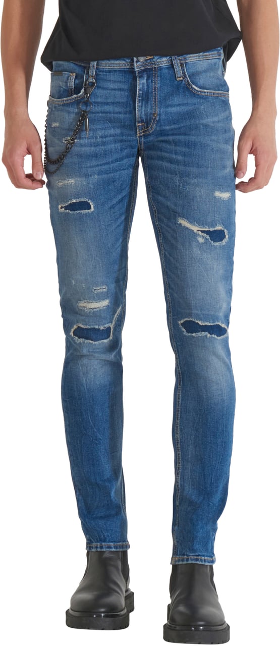 Antony Morato JEANS IGGY TAPERED FIT IN BLUE DENIM Blauw