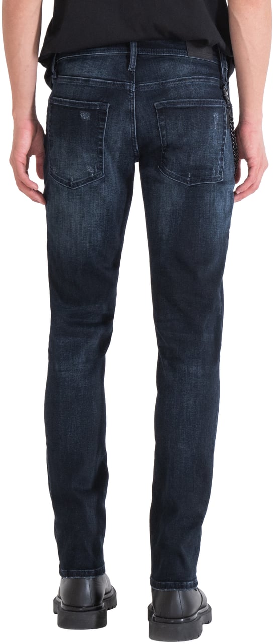 Antony Morato JEANS IGGY TAPERED FIT IN BLUE BLACK DENIM Blauw