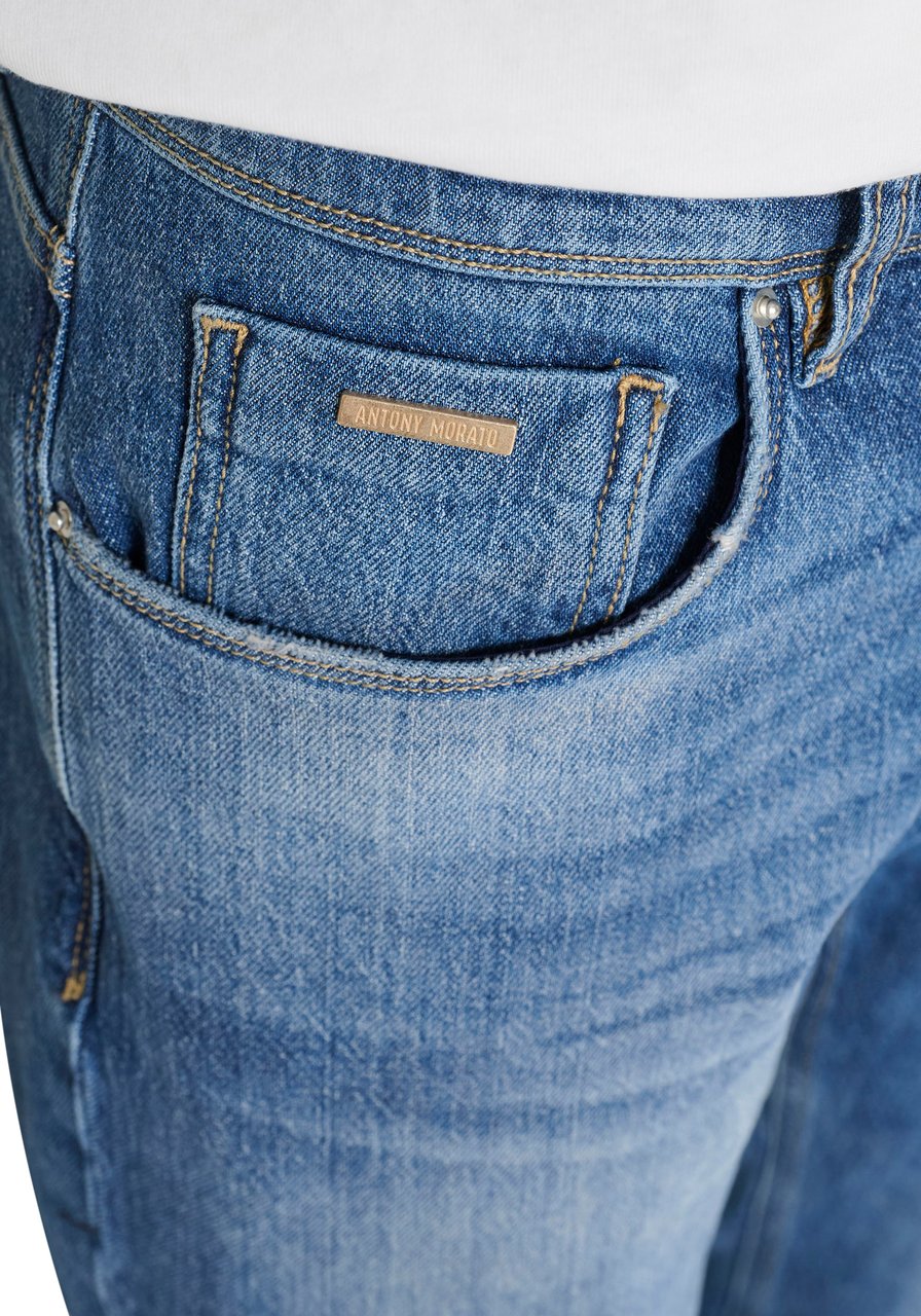 Antony Morato JEANS ARGON SLIM ANKLE LENGHT FIT IN AUTHENTIC BLUE DENIM Blauw