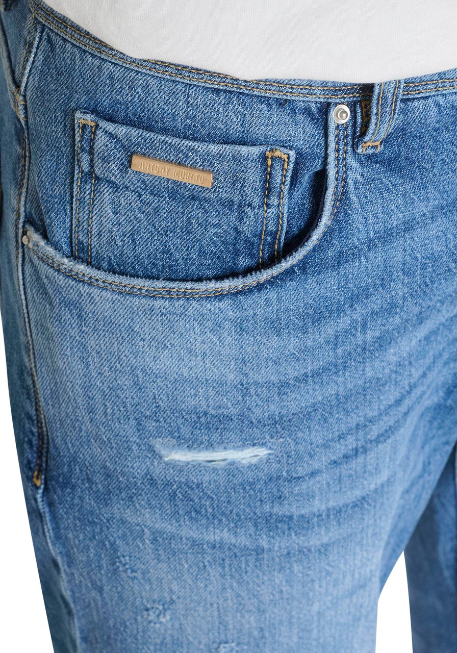 Antony Morato JEANS ARGON SLIM ANKLE LENGHT FIT IN AUTHENTIC BLUE DENIM Blauw