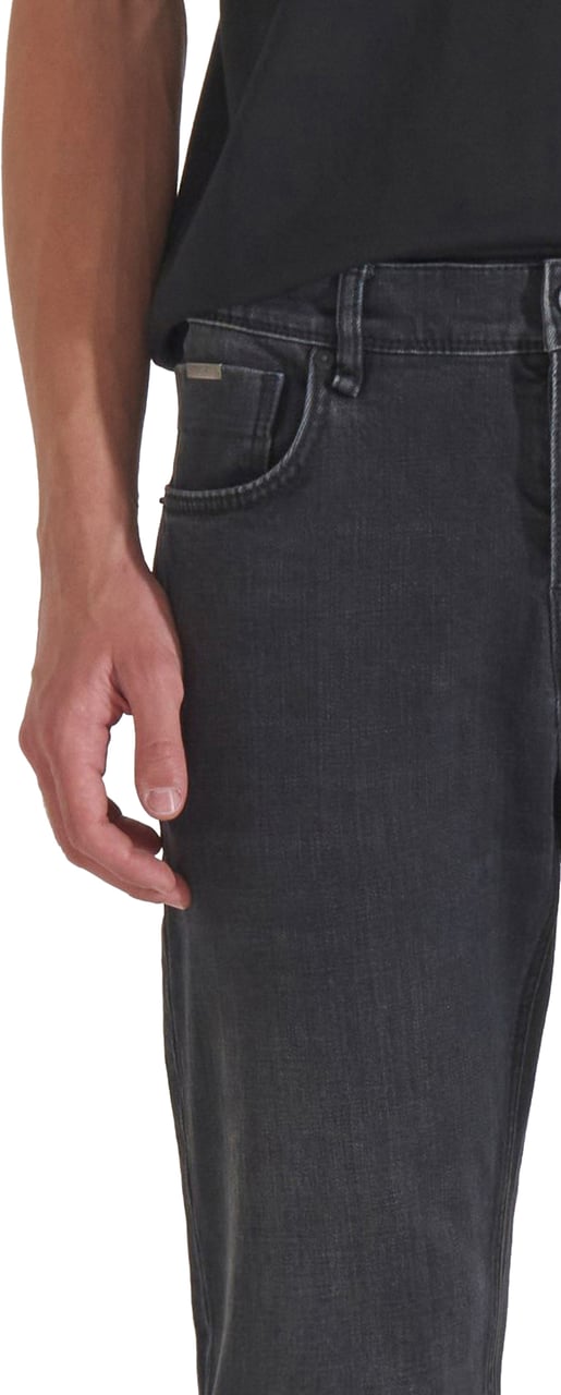 Antony Morato JEANS ARGON SLIM ANKLE LENGHT FIT IN ICONIC BASIC BLACK BLACK DENIM Zwart