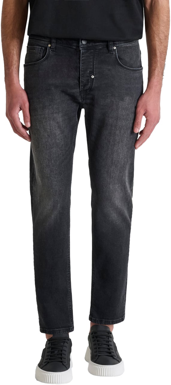Antony Morato JEANS ARGON SLIM ANKLE LENGHT FIT IN ICONIC BLACK BLACK DENIM Zwart